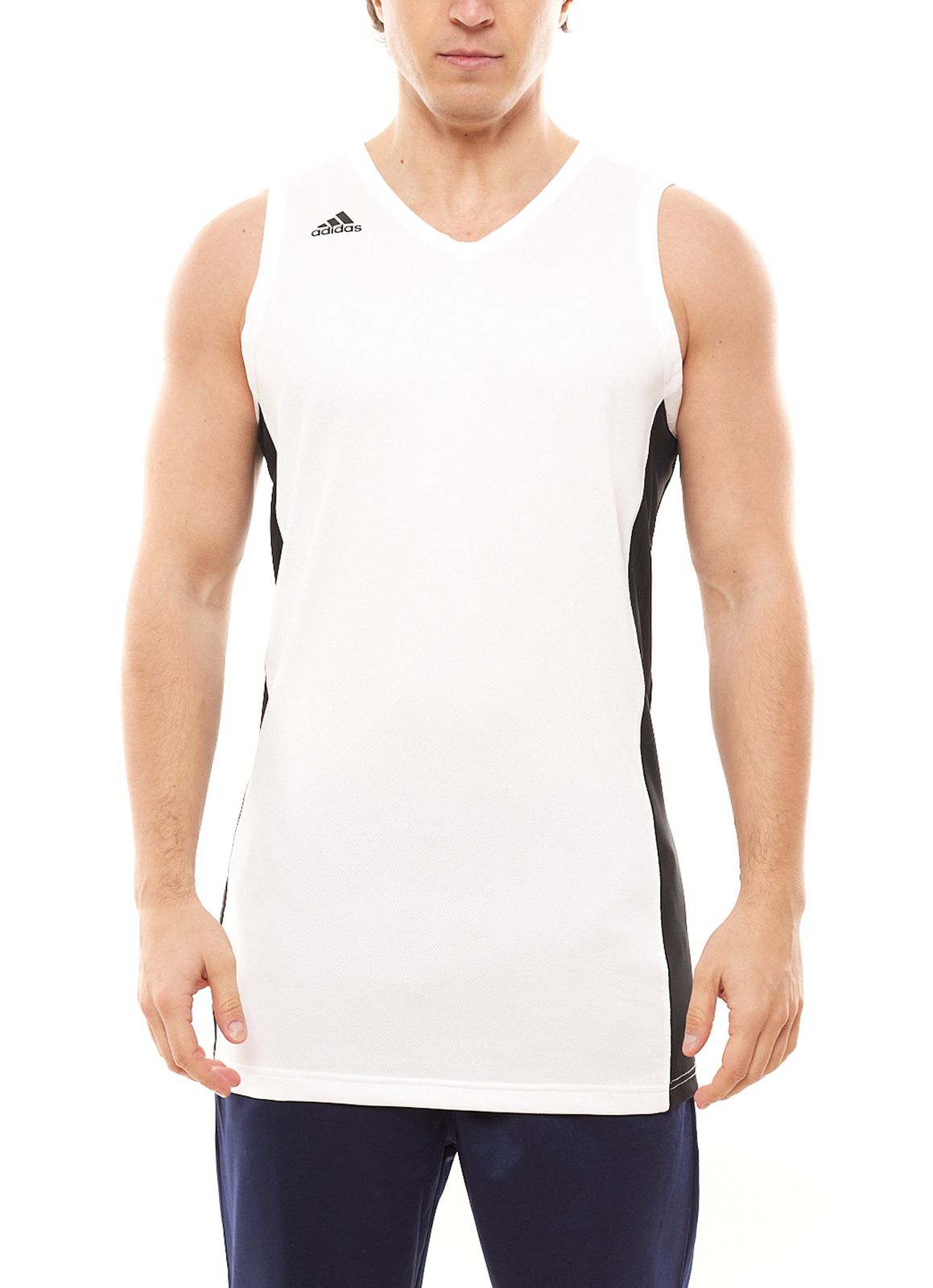 adidas N3XT L3V3L Prime Game Jersey recyceltes Herren Basketball-Trikot Tank-Top FR9433 Weiß von adidas