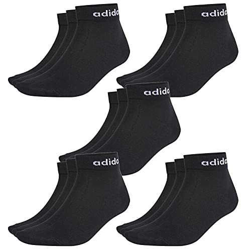 adidas NC Ankle Sneaker/Quarter Socken Unisex Kurzsocke Knöchellang 15 Paar, Farbe:Black, Socken & Strümpfe:46-48 von adidas