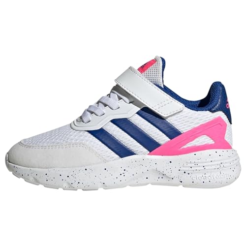 adidas Nebzed Elastic Lace Top Strap Shoes Schuhe-Niedrig, FTWR White/Team royal Blue/Lucid pink, 34 EU von adidas