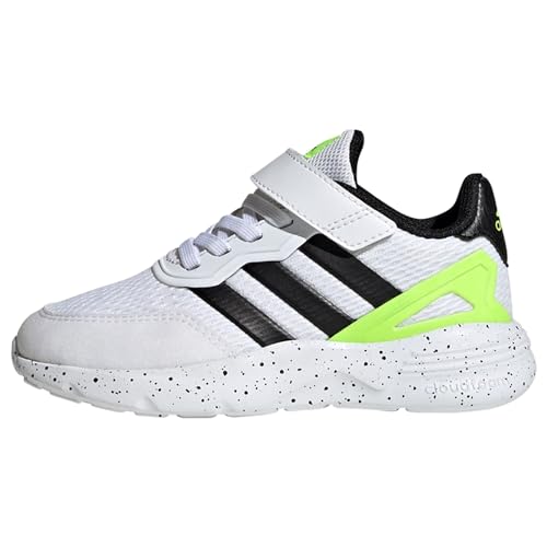 adidas Nebzed Elastic Lace Top Strap Shoes Sneakers, FTWR White/core Black/Lucid Lemon, 38 2/3 EU von adidas