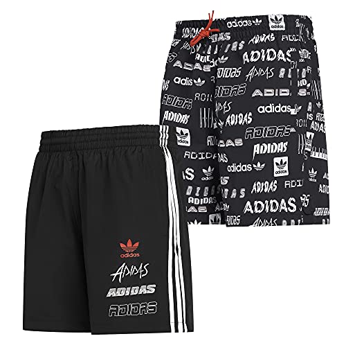 adidas Originals Mens Short Reversible Trefoil Woven Short Black GK9706 New (Large) von adidas Originals