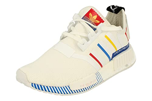 adidas Originals NMD_R1 Junior Running Trainers Sneakers (UK 4 US 4.5 EU 36 2/3, White Blue red FY1542) von adidas