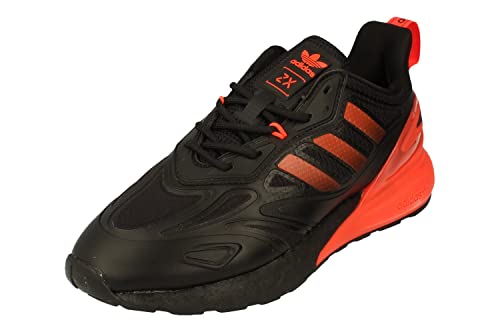 adidas Originals ZX 2K Boost Herren Running Trainers Sneakers (UK 9.5 US 10 EU 44, Black solar red GZ7735) von adidas