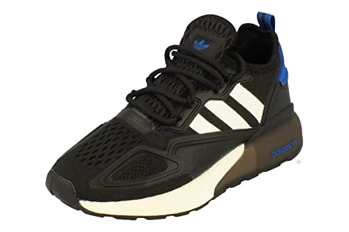 adidas Originals ZX 2K Boost Junior Running Trainers Sneakers (UK 5.5 US 6 EU 38 2/3, Black White royal FY1707) von adidas