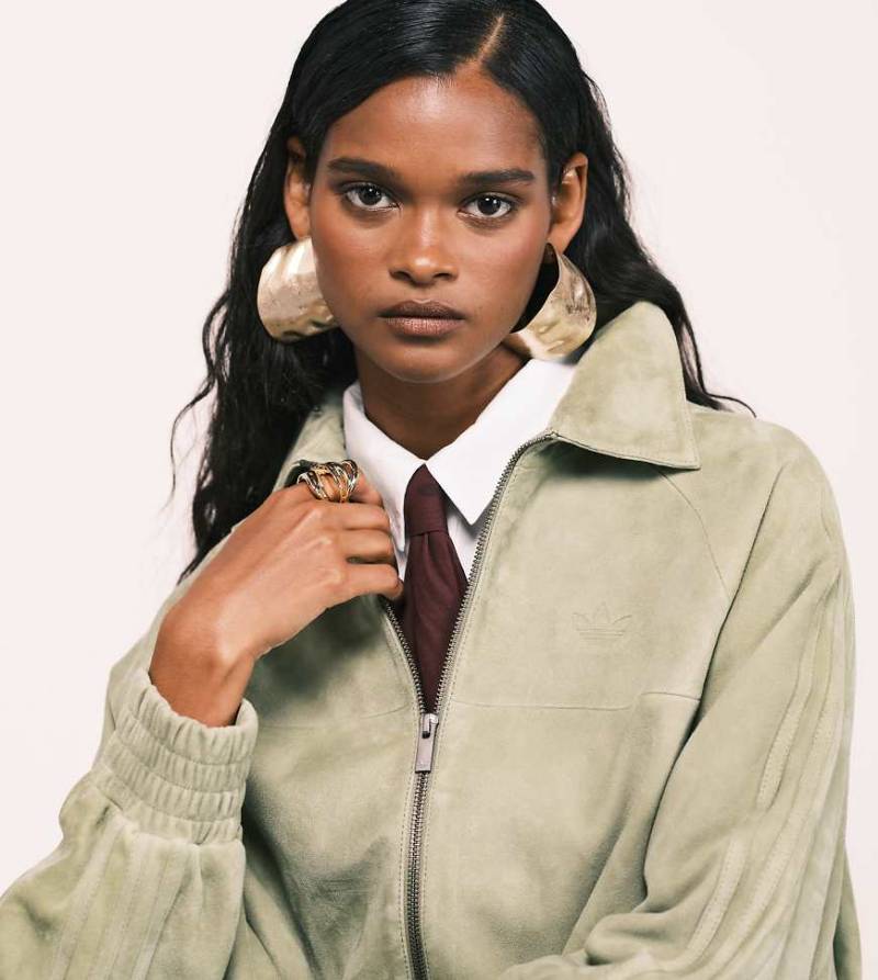 adidas Originals x ASOS - Wildleder-Jacke in Grün von adidas