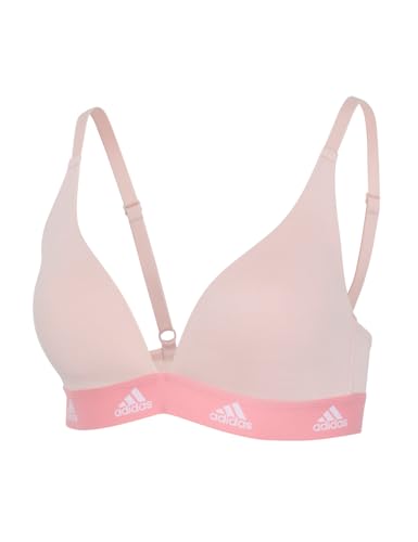 adidas Damen Padded Bralette Active Comfort Cotton Sport-BH, Sand, 38D adidas Damen Padded Bralette Active Comfort Cotton Sport-BH, Sand, 38D von adidas