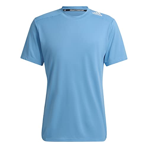 adidas Performance D4T Heat Ready HIIT T-Shirt Herren blau/weiß, M von adidas