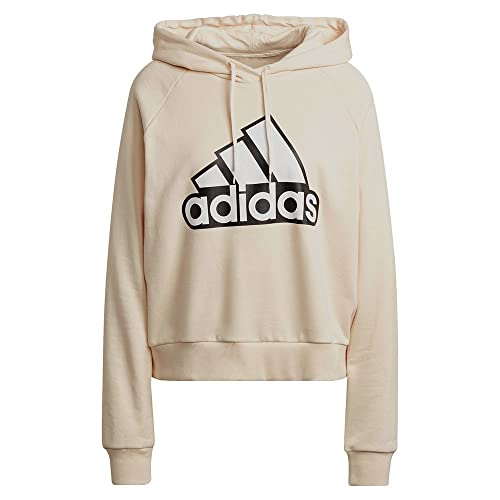 adidas Performance Damen HC9179 Hoodie 100% Baumwolle Cropped Fit Kapuze mit Bindeband, Groesse 38/40, beige adidas Performance Damen HC9179 Hoodie 100% Baumwolle Cropped Fit Kapuze mit Bindeband, Groesse 38/40, beige von adidas