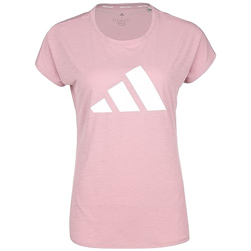 adidas Performance FreeLift 3-Streifen Trainingsshirt Damen Altrosa/weiß, L von adidas