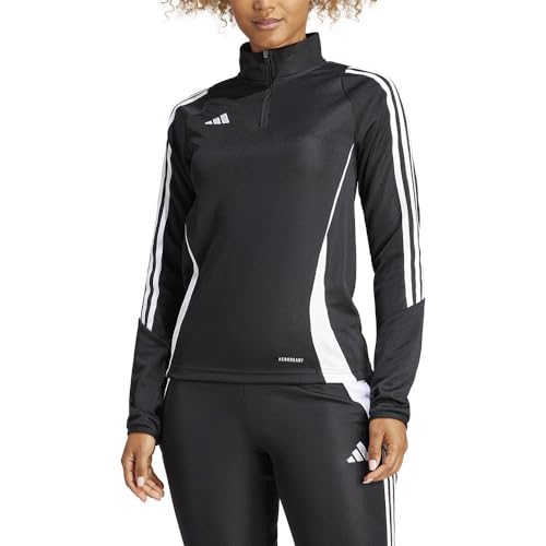 adidas Damen-Trainings-Sweatshirt Tiro 24, Schwarz/Weiß, S von adidas