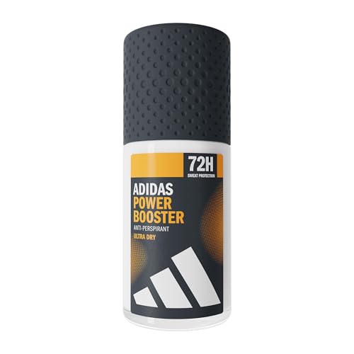adidas Power Booster Anti-Transpirant Deo Roll-On für ihn, 72 Stunden trockene Frische, aromatisch-holziger Duft, 50 ml von adidas