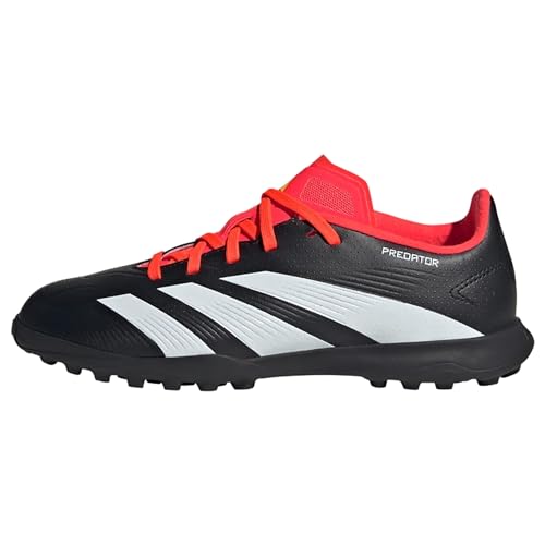 adidas Predator 24 League Turf Boots Fußballschuhe, Core Black/Cloud White/Solar Red, 36 EU von adidas
