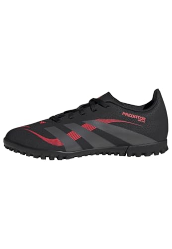 adidas Unisex-Kinder Predator Club Turf Football Boots Kids Sneaker, core Black/Grey Four/Lucid red von adidas