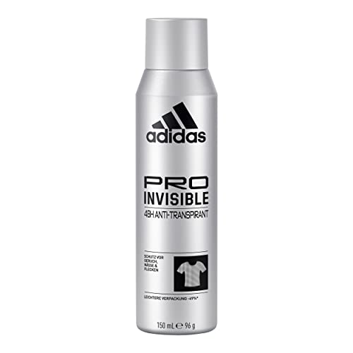 adidas Pro Invisible Anti-Transpirant Deo Spray für ihn, 48 Stunden Trockenschutz und langanhaltende Frische, 150 ml von adidas