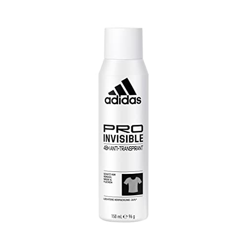 adidas Pro Invisible Anti-Transpirant Deospray für sie, 48 Stunden Trockenschutz und langanhaltende Frische, 150 ml von adidas