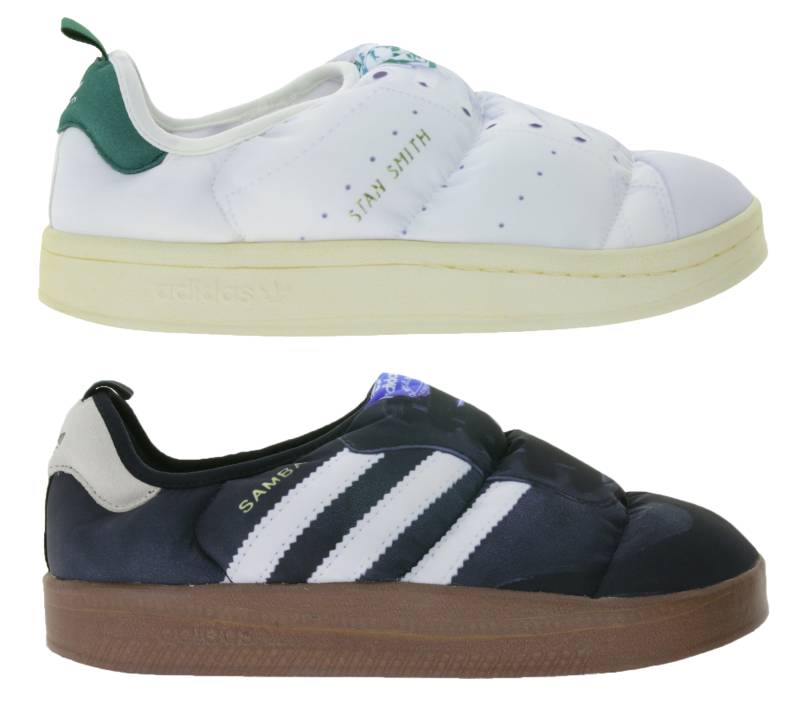 adidas Puffylette Unisex Schuhe mit PrimaLoft-Isolierung wasserabweisende Low Top Sneaker Samba oder Stan Smith Schwarz/Braun oder Weiß/Grün von adidas