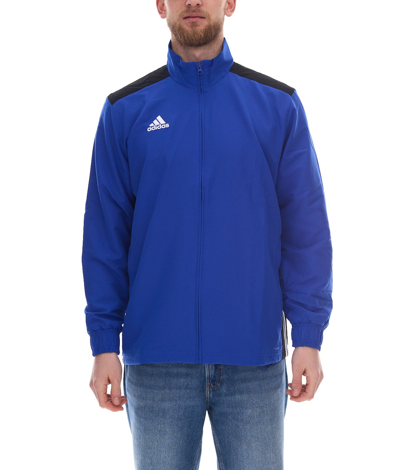 adidas REGISTA 18 Herren Trainings-Jacke mit CLIMALITE Technologie aus recyceltem Materialien Sport-Jacke DY8487 Blau von adidas