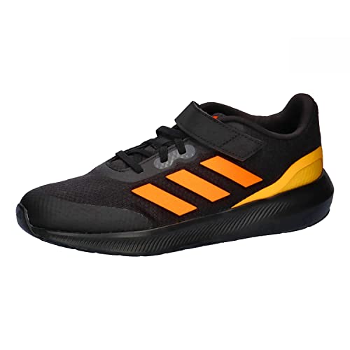 adidas RunFalcon 3.0 Elastic Lace Strap Sneaker, core Black/Screaming orange/solar Gold, 37 1/3 EU von adidas