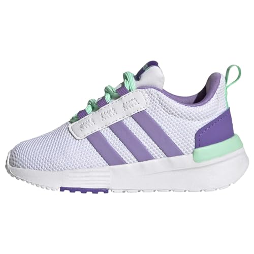 ADIDAS Unisex Baby Racer TR21 I Sneaker, FTWR White/Violet Fusion/Pulse Mint, 21 EU von adidas