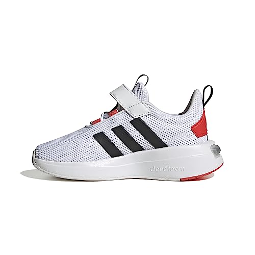 adidas Racer TR23 Shoes Kids8 EL Sneaker, FTWR White/Core Black/Bright Red Strap, 38 2/3 EU von adidas