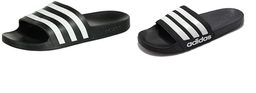 adidas Unisex Adilette Aqua Schlappen, Core Black/Ftwr White/Core Black, 43 EU Herren Adilette Shower Slipper, Schwarz, 43 EU von adidas