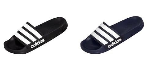 adidas Unisex Adilette Shower Slipper, Schwarz, 42 EU Herren Adilette Shower Slipper, Blau, 42 EU von adidas