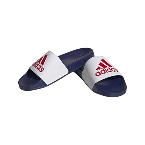 adidas Shower Adilette Badelatschen Slides (white, EU Schuhgrößensystem, Erwachsene, Numerisch, M, 44.5) von adidas