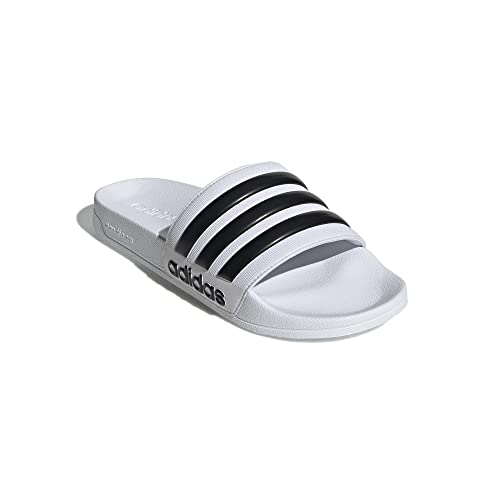 adidas Shower Adiletten Badelatschen (White/Black, Numeric_38) von adidas