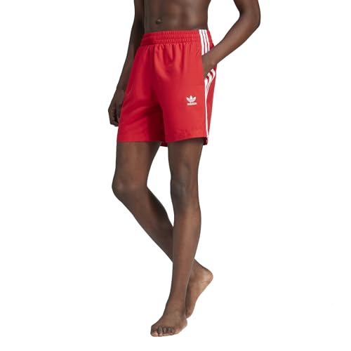 adidas Solid Swimshorts Badeshorts Badehosen (DE/NL/SE/PL, Alphanumerisch, L, Regular, Regular, red) von adidas