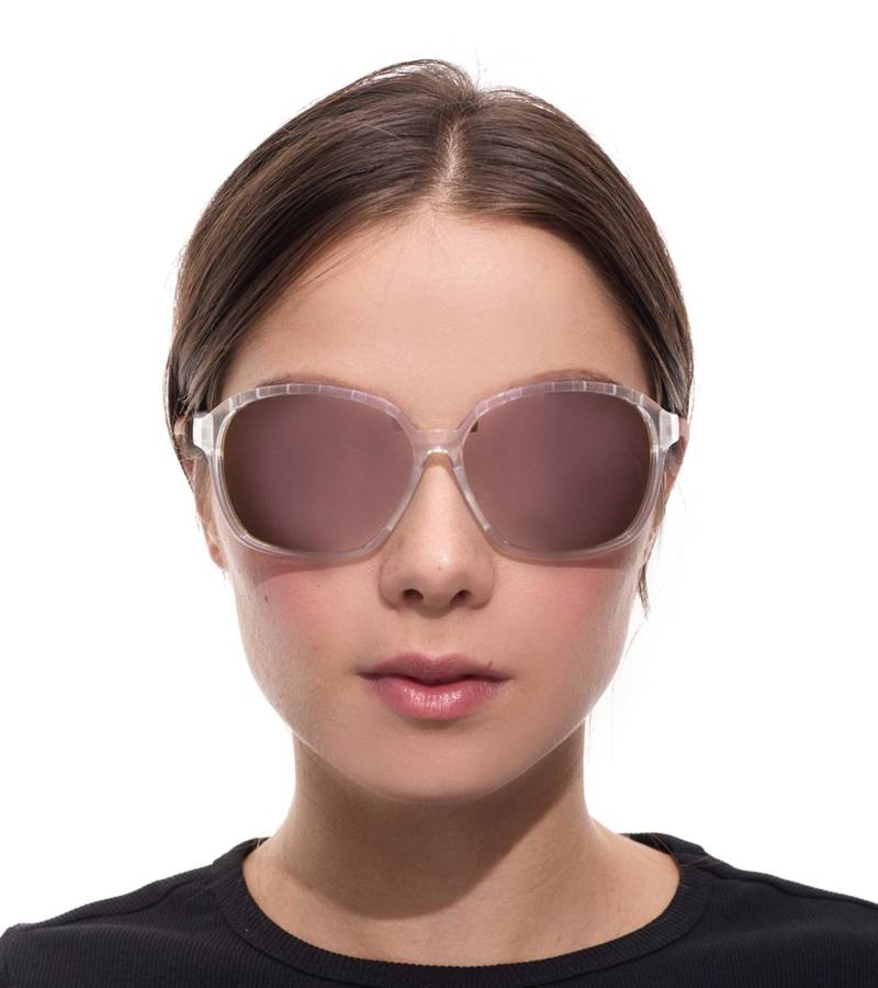 adidas Sport Damen Sonnen-Brille mit verspiegelten Kupfer/Braunen Gläsern und transparenten Bügeln Lauf-Brille SP0013 6226G Transparent von adidas