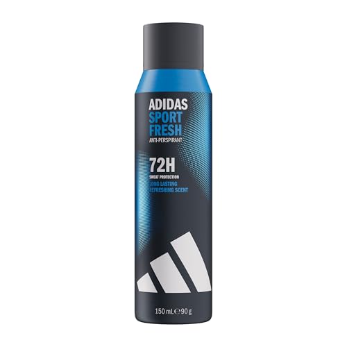 adidas Sport Fresh Anti-Transpirant Deodorant Spray für ihn, 72 Stunden Schweiß-Schutz, frischer und aromatischer Zitrusduft, vegane Formel ohne Alkohol, 150ml von adidas