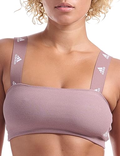 adidas Sport Rib 2x2 Cotton Stretch Bandeau zartrosa von adidas