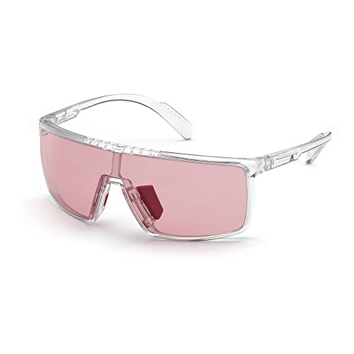 adidas Sport - Sonnenbrille, SP0004 - Maske-Form, Farbe Kristall, Gläsern farbe rosa-grau photochromatisch von adidas