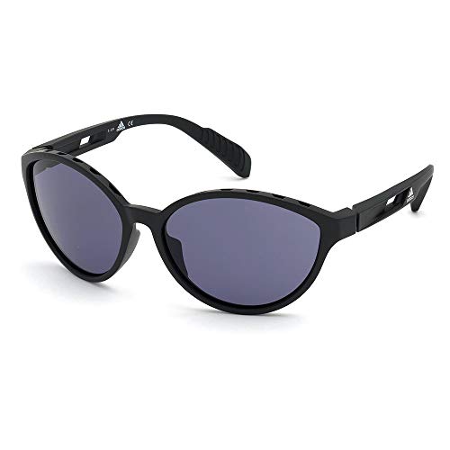 adidas Sport - Sonnenbrille, SP0012 - Form rund, Farbe mattes Schwarz, Gläsern farbe Rauch von adidas