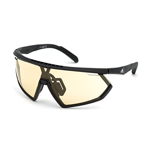 adidas Sport- Sonnenbrille für Herren SP0001 - Maske-Form, Farbe mattes Schwarz, Gläsern farbe Braun, von adidas