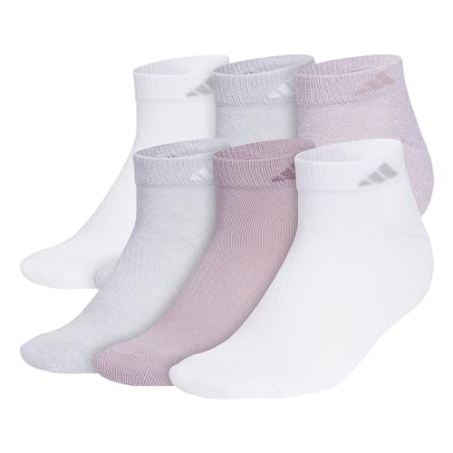 adidas Sportliche Herren-Socken mit Fußgewölbe-Kompression für einen sicheren Sitz (6 Paar), Preloved Fig Purple/Clear Onix Grey/White, Medium von adidas