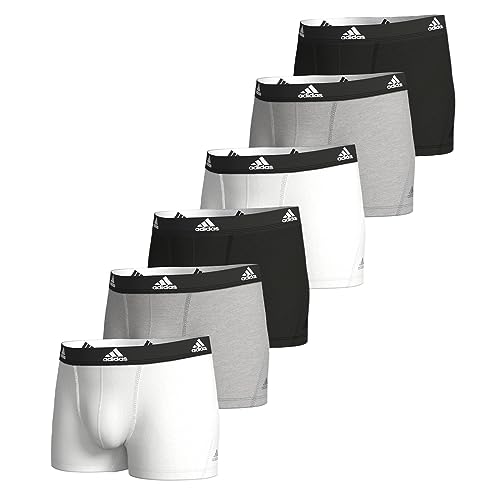 adidas Sportswear - Active Flex Cotton - Retro Short/Pant - 6er Pack (M Schwarz/Grau/Weiß) von adidas