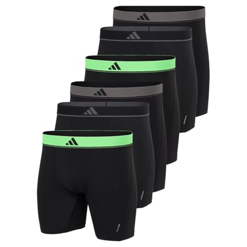 adidas Sportswear - Active Micro Flex Eco - Long Short/Pant - 6er Pack (L Schwarz/grün/grau) von adidas