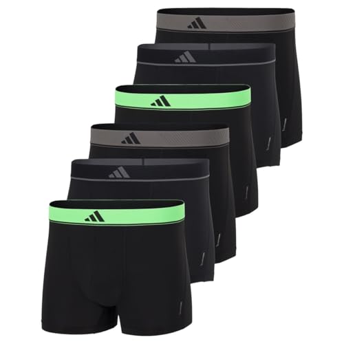 adidas Sportswear - Active Micro Flex Eco - Retro Short/Pant - 6er Pack (M Schwarz/grün/grau) von adidas