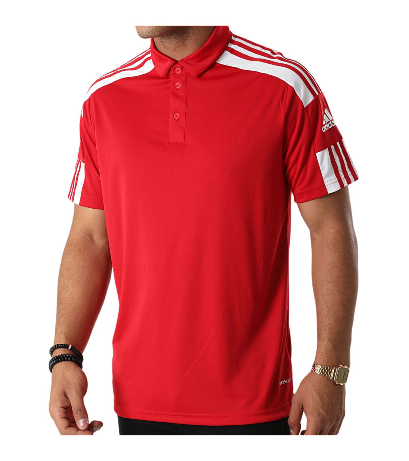 adidas Squadra 21 Herren atmungsaktives Polo-Shirt bequemes Sport-Shirt GP6429 Rot von adidas