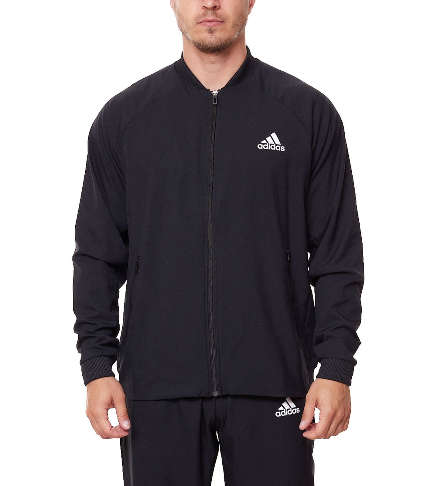 adidas Stretch Woven Jacket Herren Tennis-Jacke Trainings-Jacke H67151 Schwarz von adidas