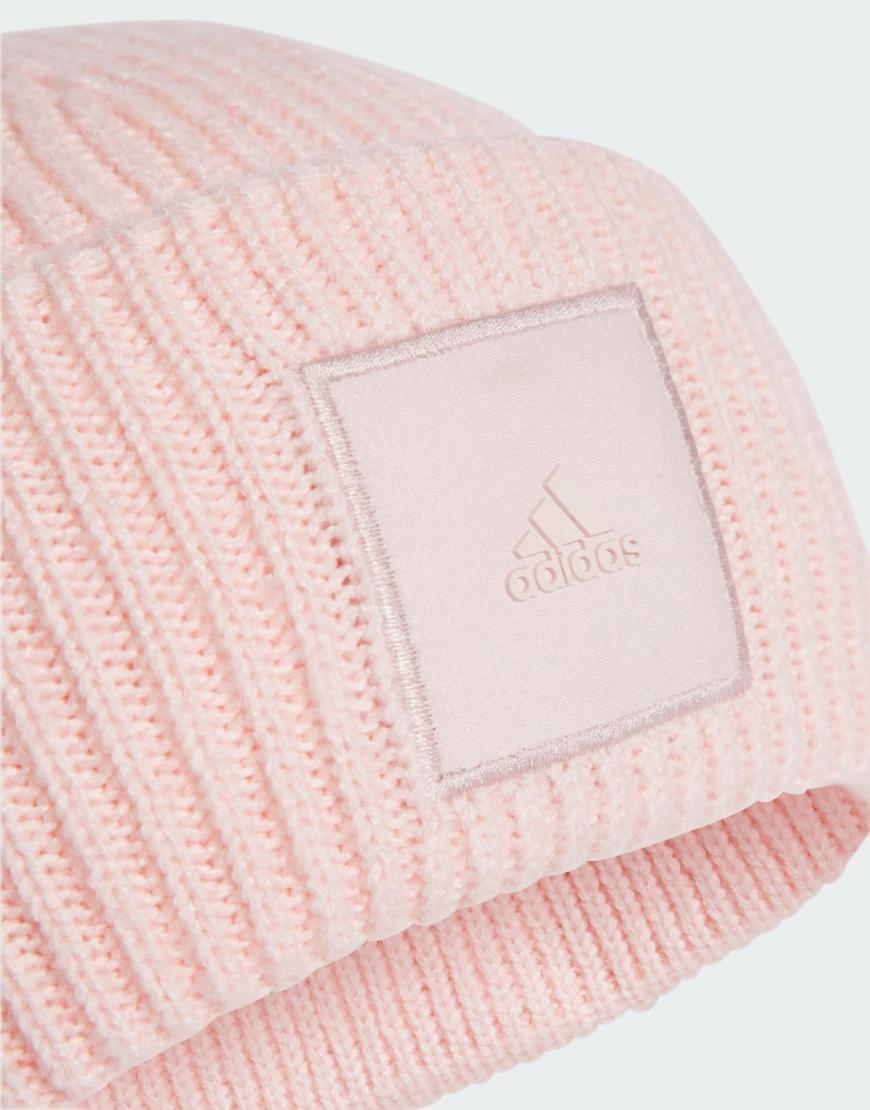 adidas - Strickmütze in sandigem Rosa mit Umschlag von adidas performance