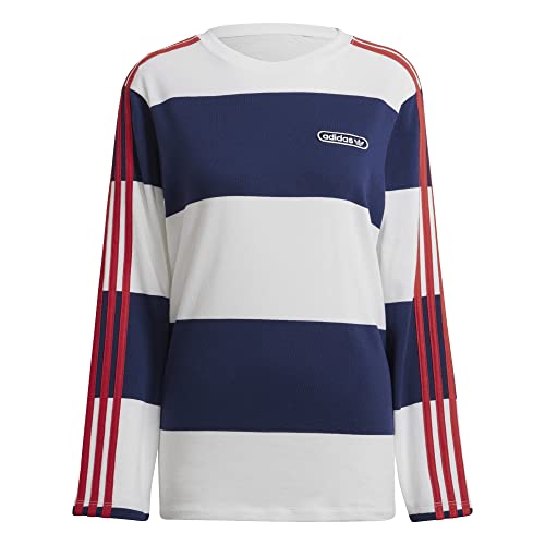 adidas Striped Women Longsleeve (34, Nightsky/White) von adidas