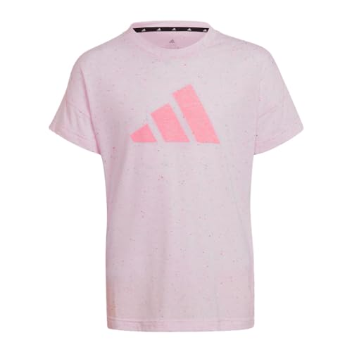 adidas T-Shirt für Mädchen, Rosa, 3 bar, Rosa, für Kinder von 11-12 Jahren von adidas