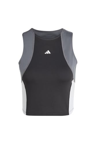 adidas Techfit Colorblock Training Crop Tanktop, Recycelter Polyester, Schwarz von adidas