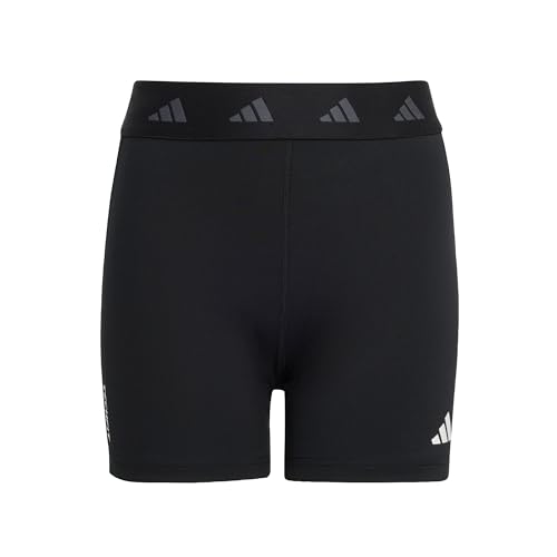 adidas Mädchen Techfit Short Leggings Strumpfhose (1/4), Schwarz/Carbon/Weiß, 7-8 Jahre von adidas
