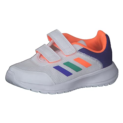 adidas Tensaur Run Sneaker, FTWR White/Screaming orange/Lucid Blue, 25.5 EU von adidas