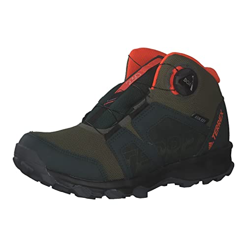 adidas Terrex Agravic Boa Mid RAIN.RDY Hiking Shoes Trailrunning-Schuhe, Shadow Green/Olive/Impact Orange, 38 2/3 EU von adidas