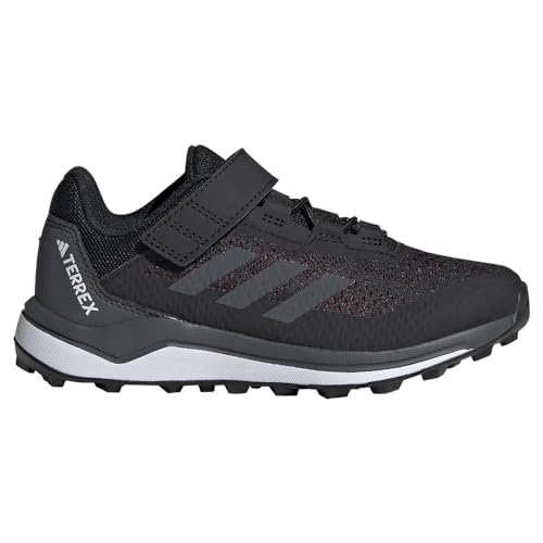 adidas Unisex Kinder Terrex Agravic Flow Hook-and-Loop Trail Running Shoes, core Black/Grey six/Impact orange, 30 EU von adidas