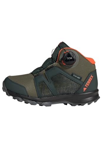 adidas Terrex BOA Mid RAIN.RDY Hiking Shoes Trailrunning-Schuhe, Shadow Green/Pulse Olive/Impact orange, 29 EU von adidas